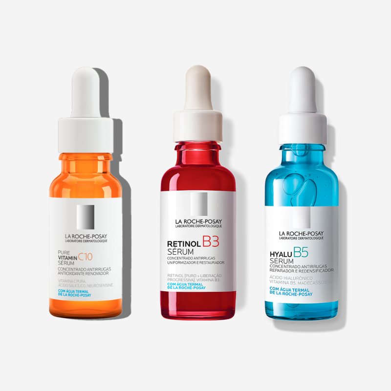 Kit 3 Sérum La Roche Posay – Anti-Idade (3 PRODUTOS) + Brinde Exclusivo