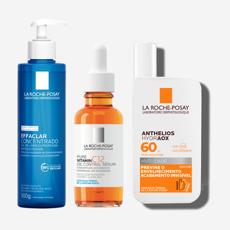 Kit La Roche-Posay – Rotina para uma Pele Renovada e Protegida (3 PRODUTOS)