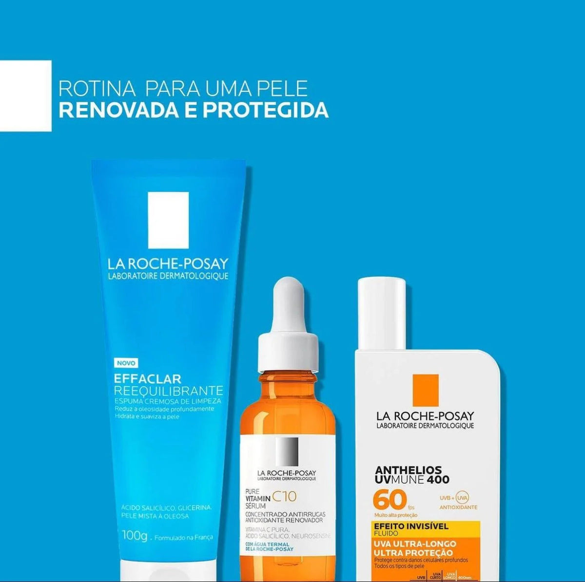 Kit – Rotina para uma Pele Renovada e Protegida (3 PRODUTOS)