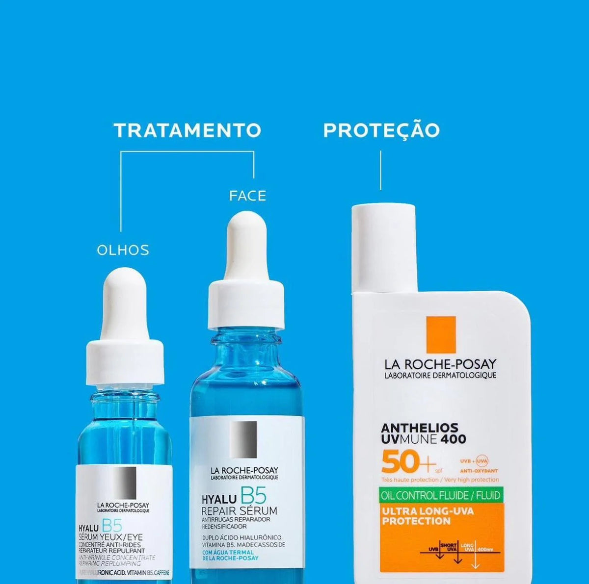Kit – Hyalu B5 Face e olhos + Anthelios UVmune (3 PRODUTOS)